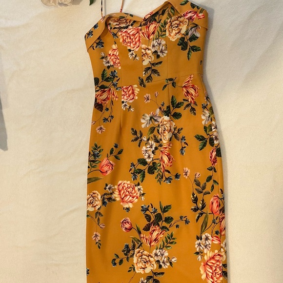 NWT. Sz. 6 Anthropologie Black Halo Floral Midi Dress. -  veloxcontactcenter.com.br
